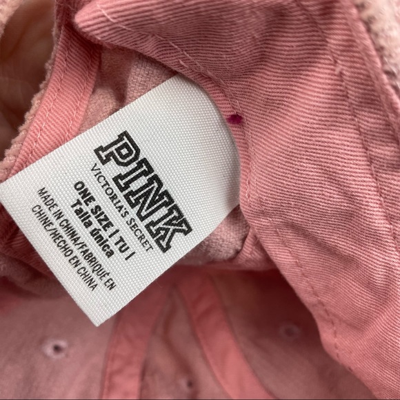 PINK VS Corduroy Baseball Hat Cap Pink Onse Size Adjustable - Picture 6 of 7